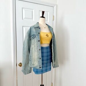 Brandy Melville Cara Blue Plaid Mini Skirt